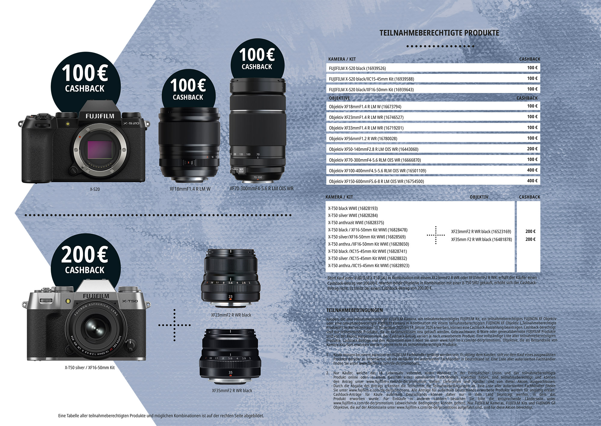 Fujfilm Cashback Produkte