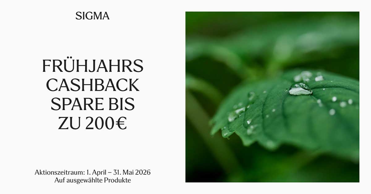Sigma Frühlings Cashback Aktion